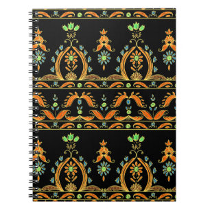 Paisley Bohemian Kashmir Textile Design Notebook