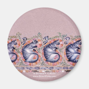 Paisley Border, Paisley Border Darlene P. Colt... Magnet