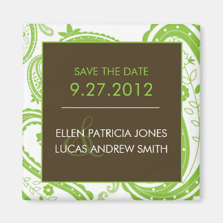 Paisley Border - Save The Date Magnet