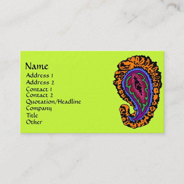 Paisley Business Card (Front)