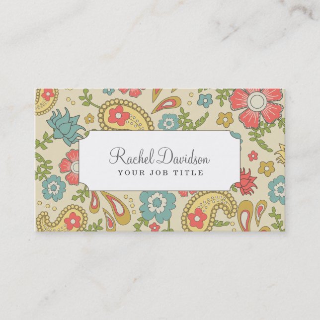 Paisley Business Cards (Front)