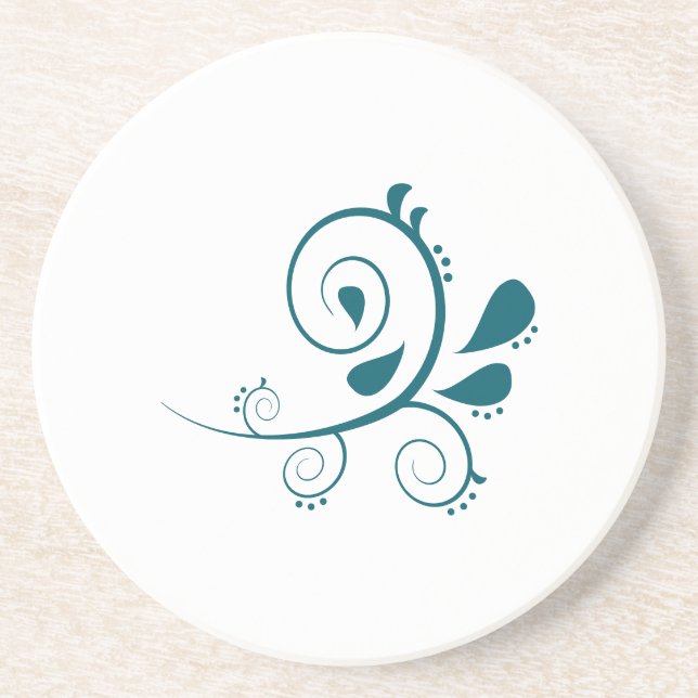 Paisley Curves Vector Coasters (Front)