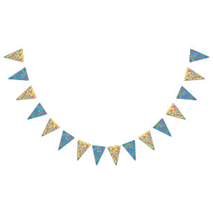 Paisley Cute Colorful 1st Birthday Party Bunting