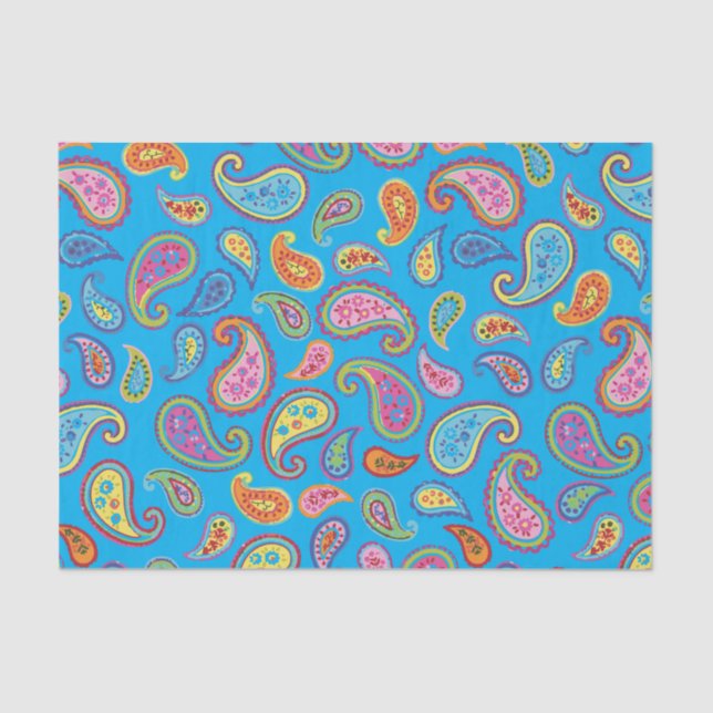 Paisley Cute Colourful 1st Birthday Party Tissue Paper (Front)