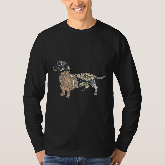 Paisley Dachshund T-Shirt (Front)