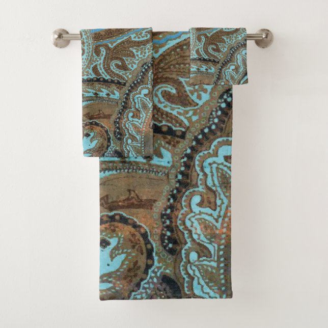 Paisley Damask - Bath Towel Set (Insitu)
