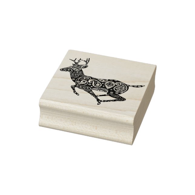 paisley deer art stamp (Stamp)