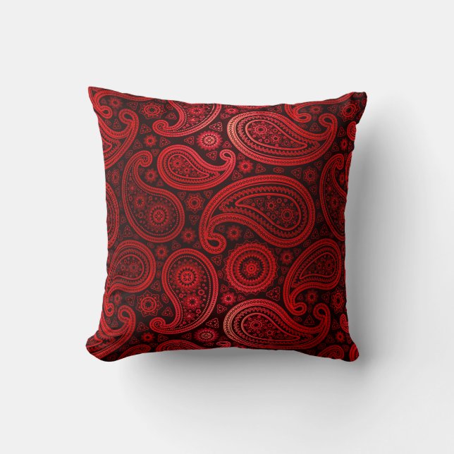 Paisley Deluxe | ruby red Cushion (Front)