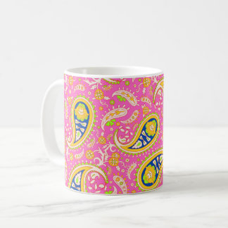Paisley Design on Pink Coffee Mug