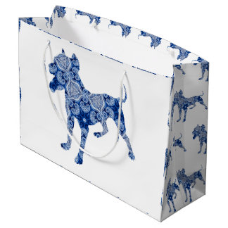 Paisley Dog No. 1 | Blue Gift Bag