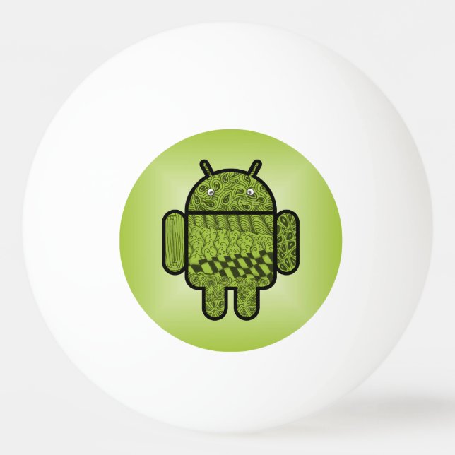 Paisley Doodle Character for Android™ Ping Pong Ball (Front)