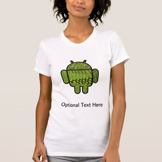 Paisley Doodle Character for Android™ T-Shirt (Front)