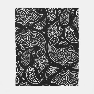 Paisley elegance: seamless ethnic pattern. fleece blanket