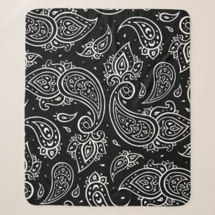 Paisley elegance: seamless ethnic pattern. sherpa blanket