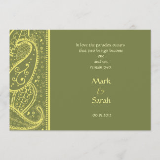 Paisley Eucalyptus Invitation