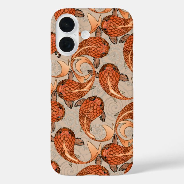paisley fish bisque Case-Mate iPhone case (Back)