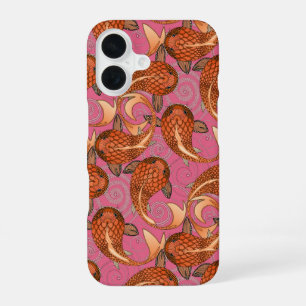 paisley fish pink iPhone 16 case