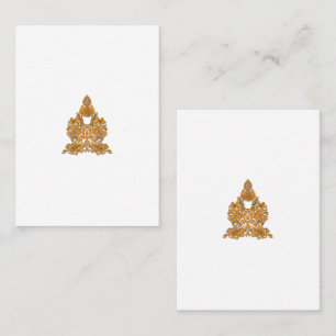 Paisley Floral Art • Orange Boho Decor Calling Card