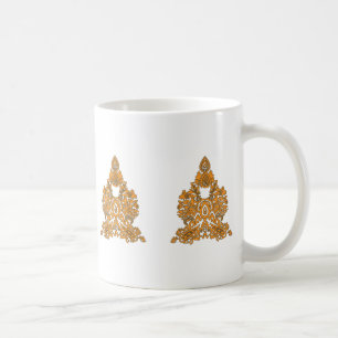 Paisley Floral Art • Orange Boho Decor Coffee Mug