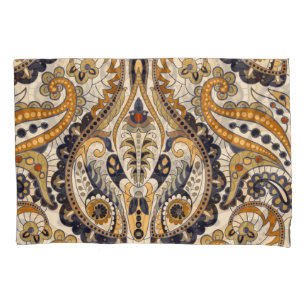 Paisley Floral: Colourful Seamless Design Pillowcase