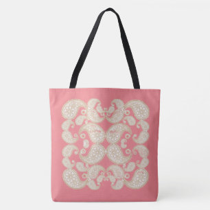 Paisley Floral Design Leggings Tote Bag