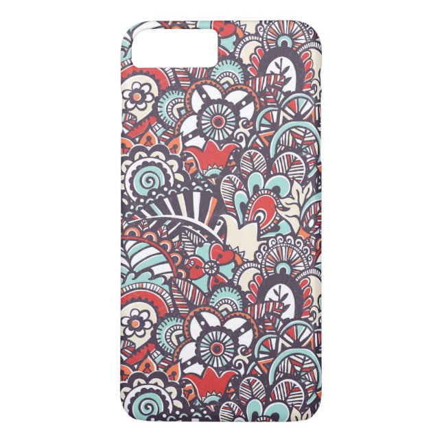 Paisley Floral Doodle Pattern Case-Mate iPhone Case (Back)