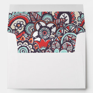 Paisley Floral Doodle Pattern Envelope