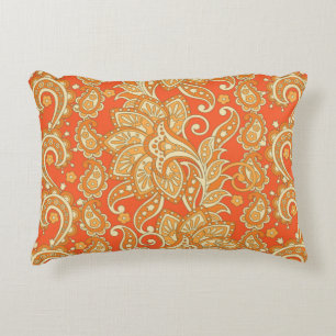 Paisley Floral ethnic seamless Pattern. Arabic Orn Decorative Cushion