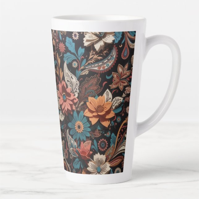 Paisley Floral Latte Mug (Right)