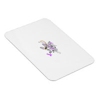 Paisley Floral Motif – Boho White Purple Orange