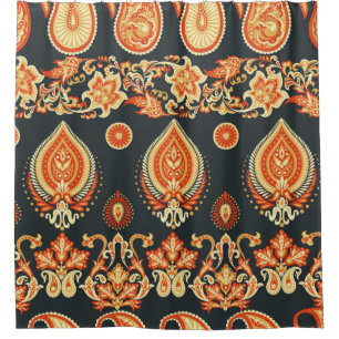 Paisley Floral oriental ethnic Pattern. Seamless A Shower Curtain