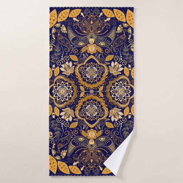 Paisley floral pattern bath towel (Bath Towel)