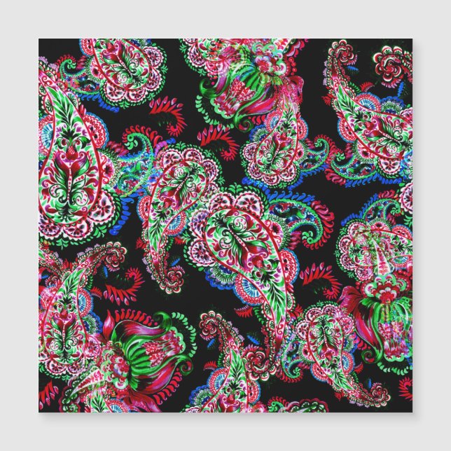 Paisley Floral Pattern, Ethnic Background. (Front)