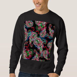 Paisley Floral Pattern, Ethnic Background. Sweatshirt