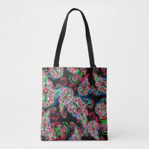 Paisley Floral Pattern, Ethnic Background. Tote Bag