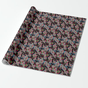 Paisley Floral Pattern, Ethnic Background. Wrapping Paper