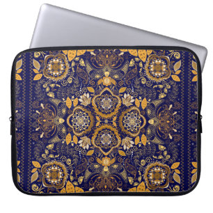 Paisley floral pattern laptop sleeve