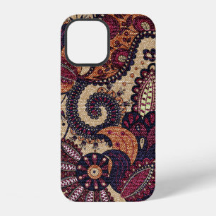 Paisley floral seamless pattern with decorative fl iPhone 12 case