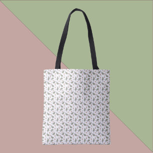 Paisley Flower Dots Purple Pink Green Pattern Tote Bag