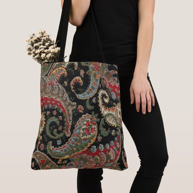 Paisley Fractal Tote Bag (Close Up)