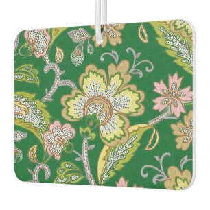Paisley Garden Stylised Floral Embroidery Car Air Freshener