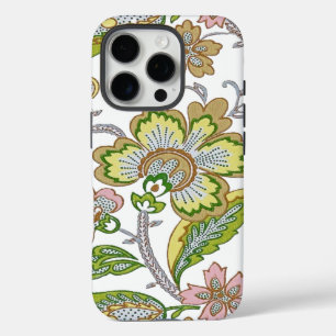 Paisley Garden Stylised Floral Embroidery iPhone 16 Pro Case