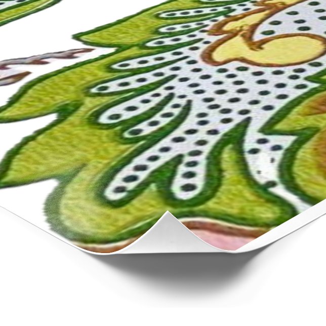 Paisley Garden Stylised Floral Embroidery Poster (Corner)