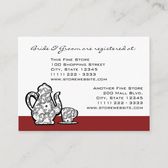 Paisley Garden Tea Party Enclosure Card (Front)