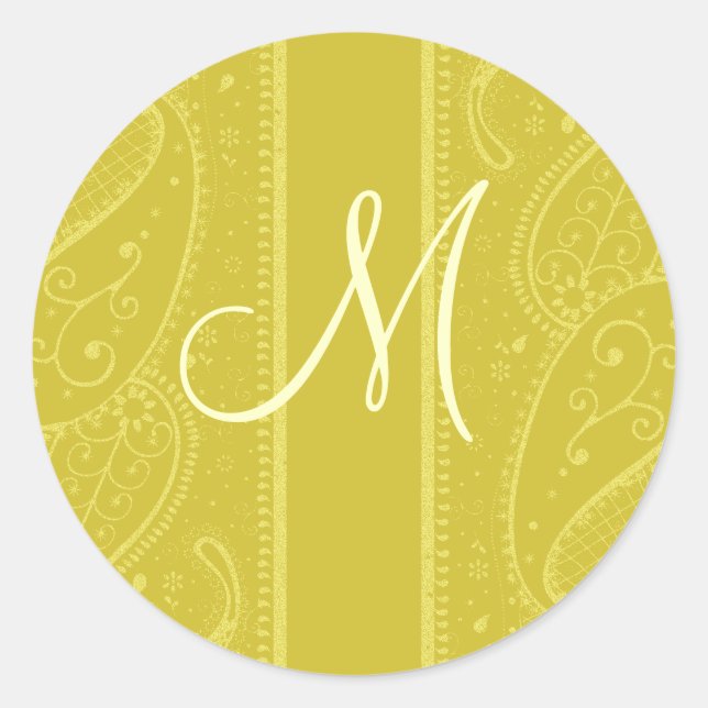Paisley Gold Stickers (Front)