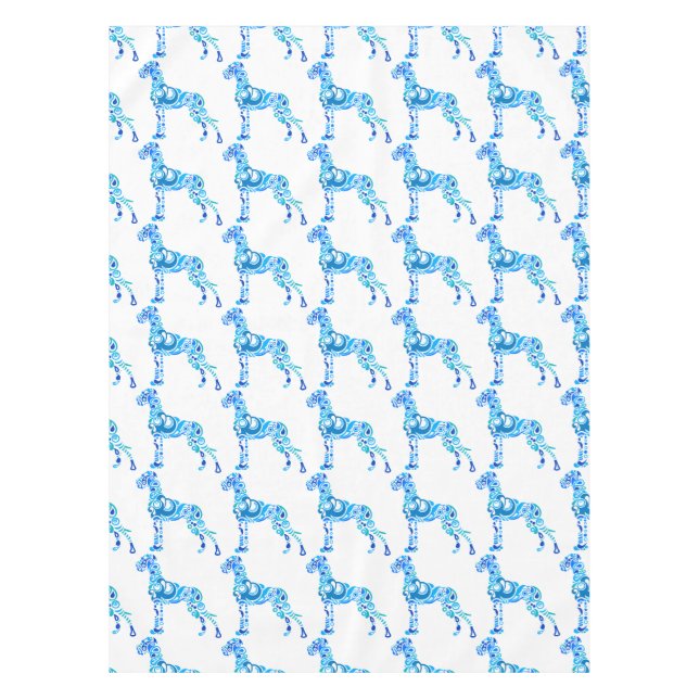Paisley Great DAne Tablecloth (Front)