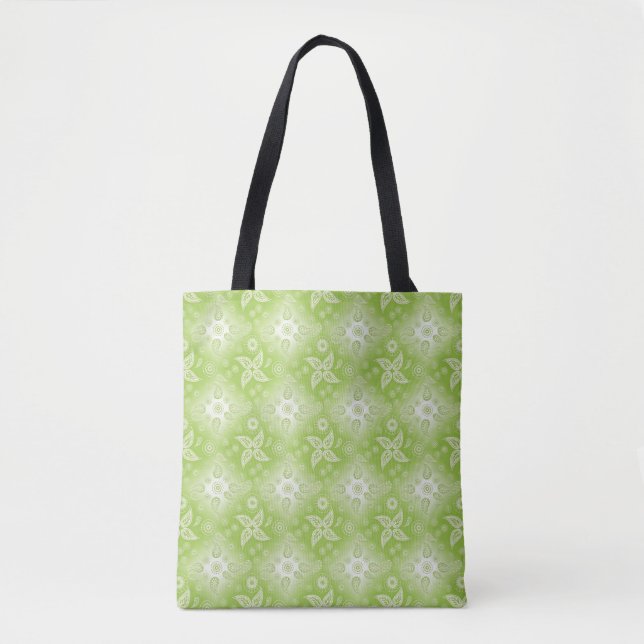 Paisley green summer pattern. tote bag (Front)