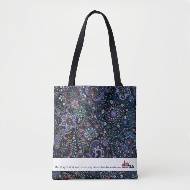 Paisley Hand Painted Museum LA Tote Bag (Front)