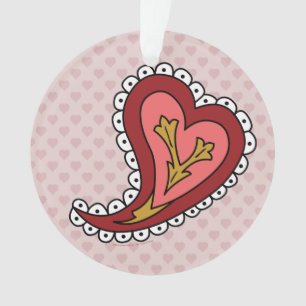 Paisley Heart Acrylic Ornament