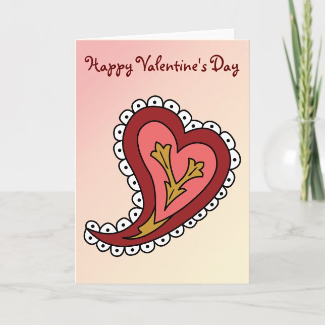 Paisley Heart Card (Front)